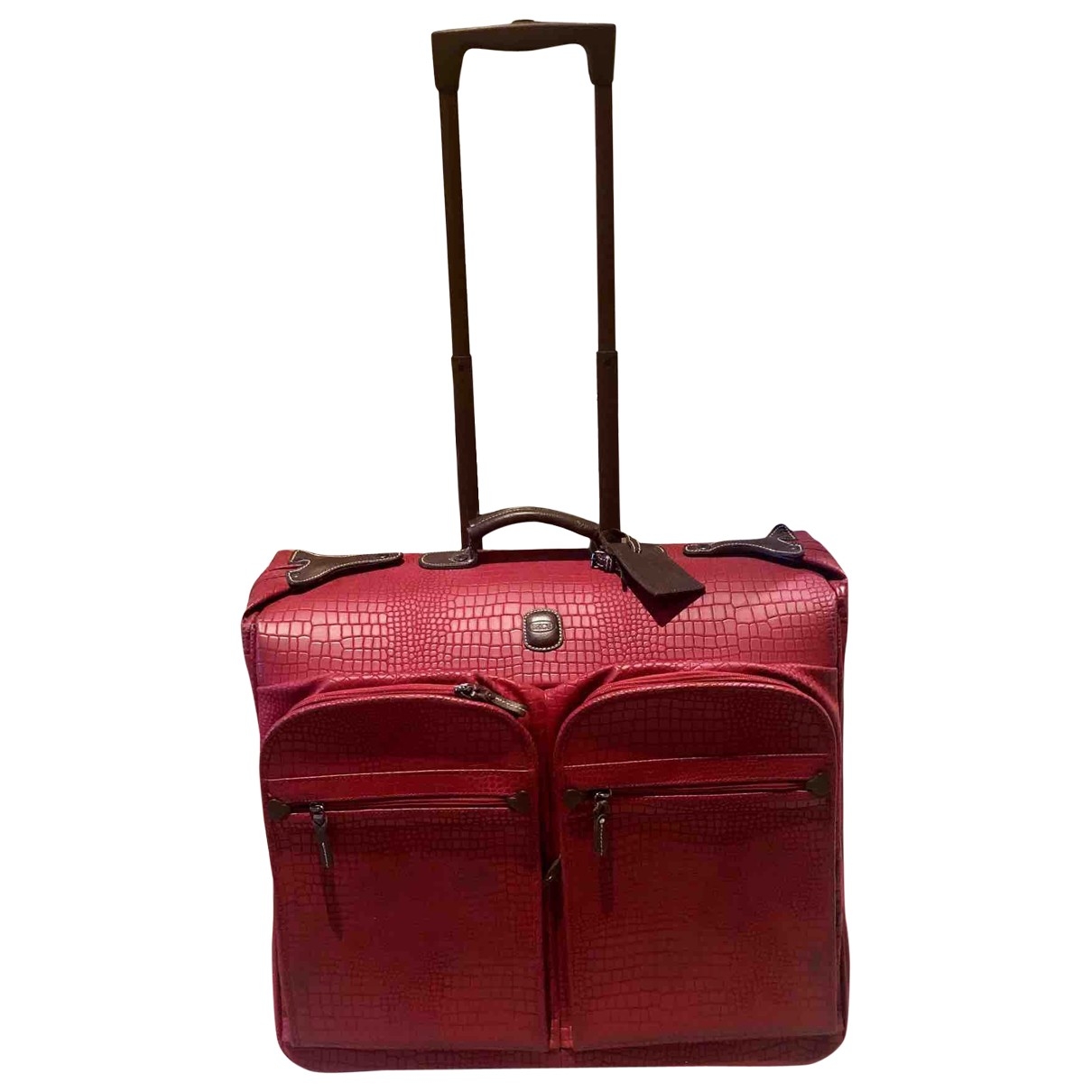 Leather travel bag Bric's Red in 